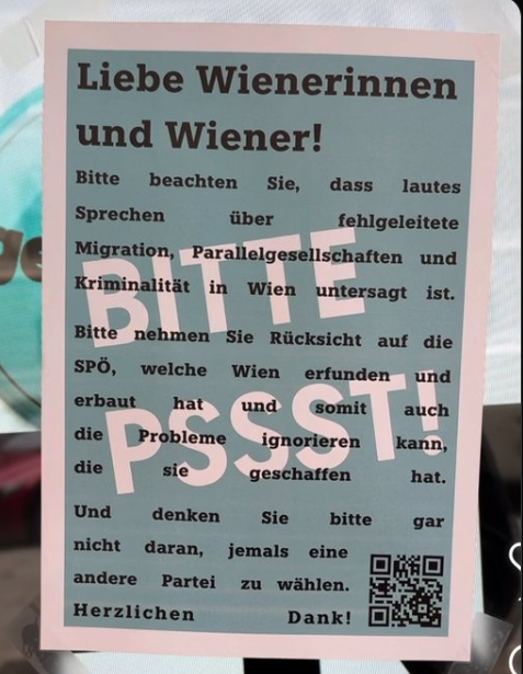„Bitte – pssst!“ – Plakataktion prangert Missstände in Wien an