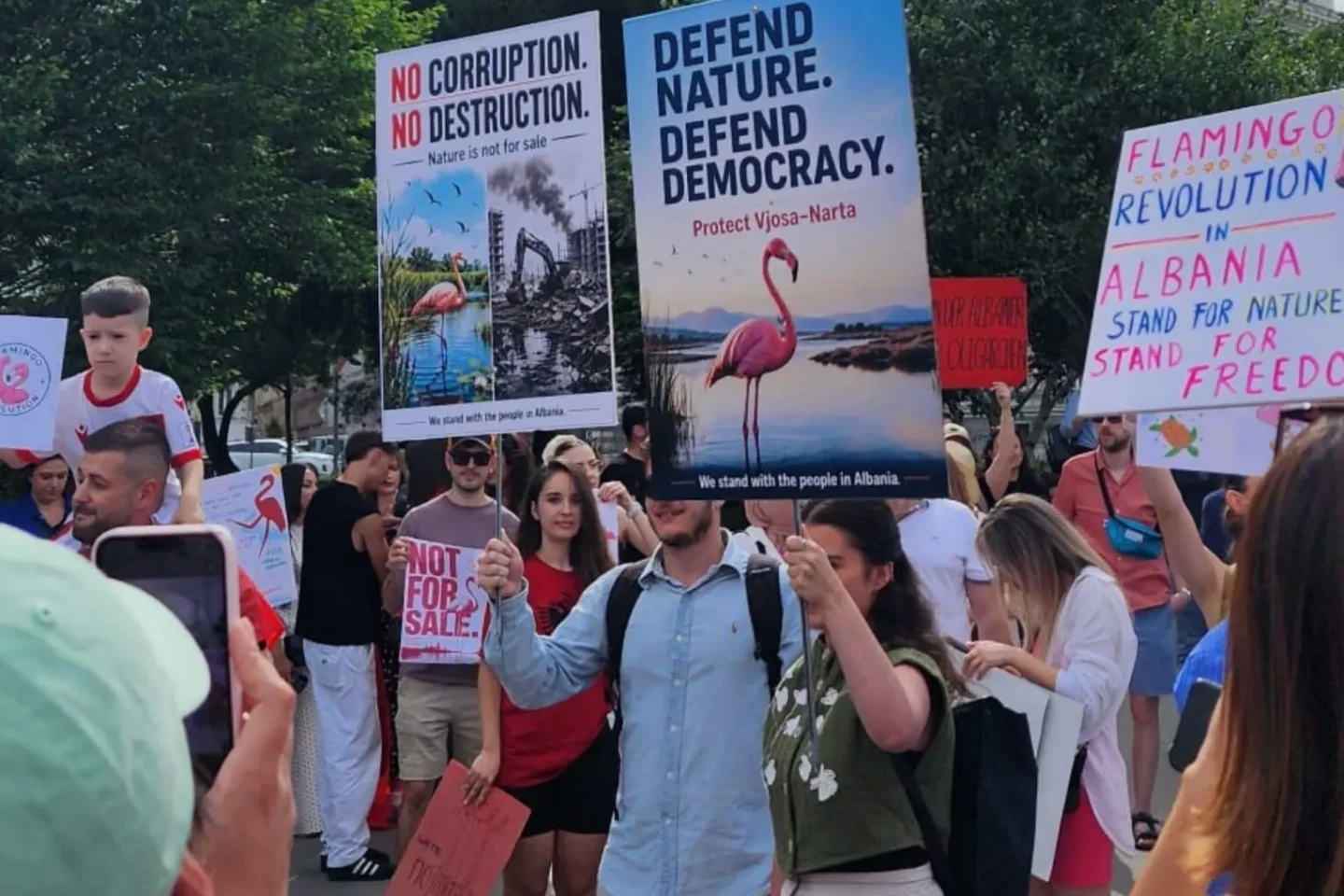 Demonstration gegen Albaniens Premierminister Rama und Botschafter Velaj in Wien