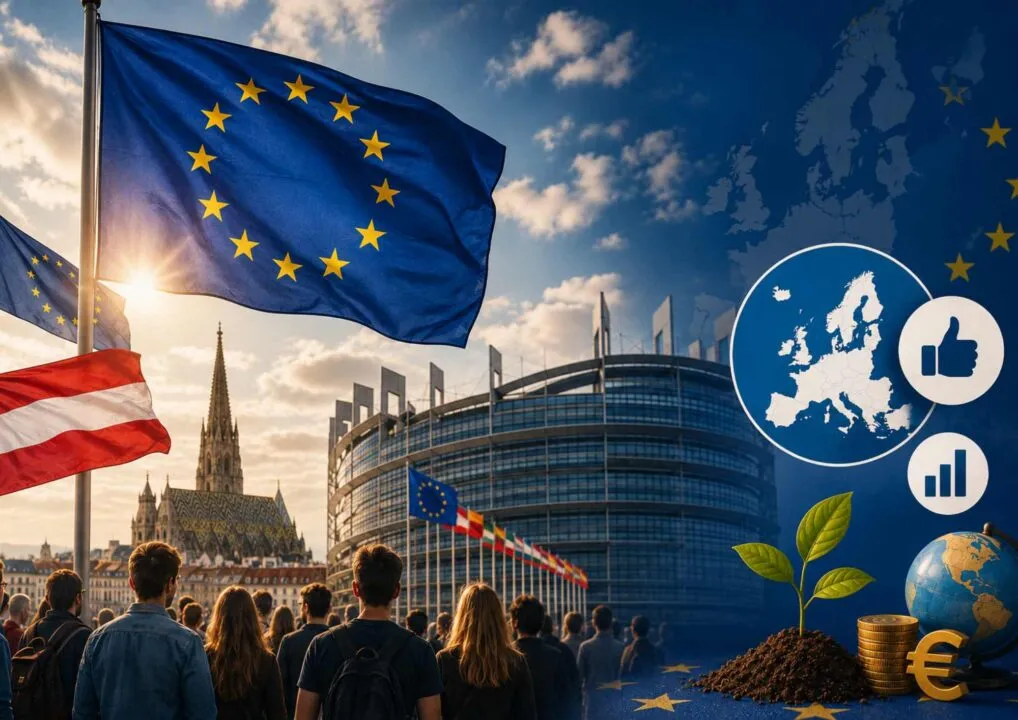 Allzeithoch bei EU-Zustimmung: Österreicher pro-europäischer als je zuvor – aber mit Sorgen
