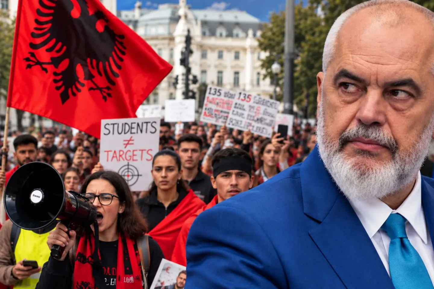 Video: “Rama, you’re killing our future”: Albaner protestieren in Wien gegen Staatsgast